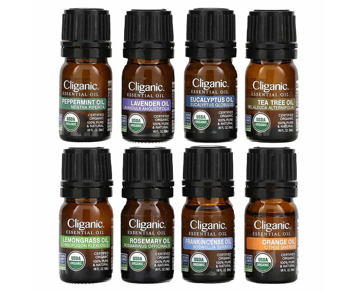 Essential Oils, Aromatherapy Set, 8 Piece Set