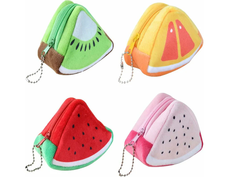 4 Pack Kids Mini Coin Purse, Small Canvas Bag, Small Plush Coin Purse, Kids Coin Purse, Suitable for Credit Cards, ID Cards, Keys, Earphones, Lipstick