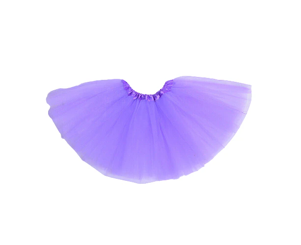 Tutu Skirts Kids Cosplay Party Ballet Dance 3 layers Dress Gown Dance Princess - Purple