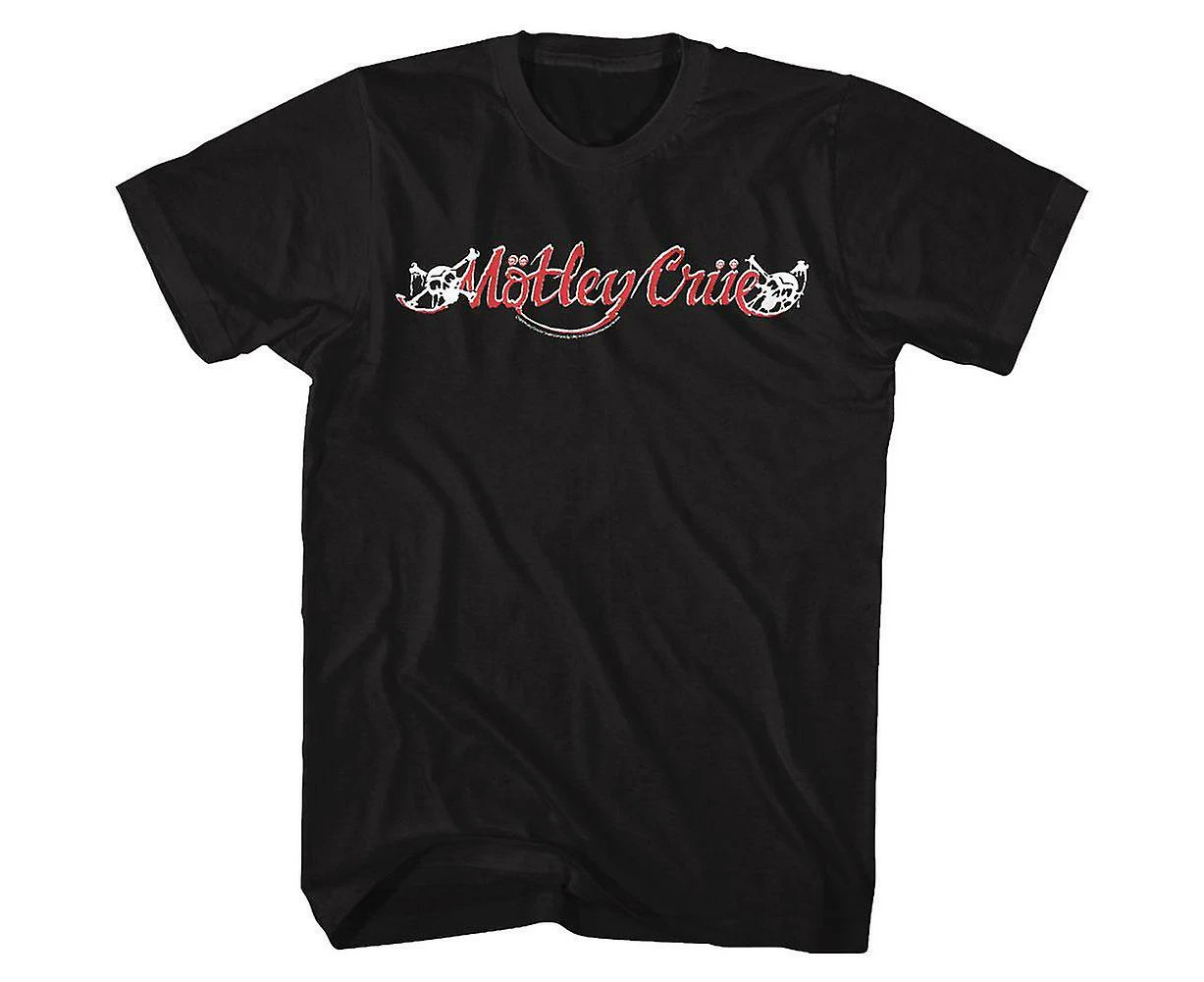 Motley Crue Red & White Logo T-shirt - As shown