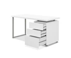 Office Furniture Metal Desk with 3 Drawers - White