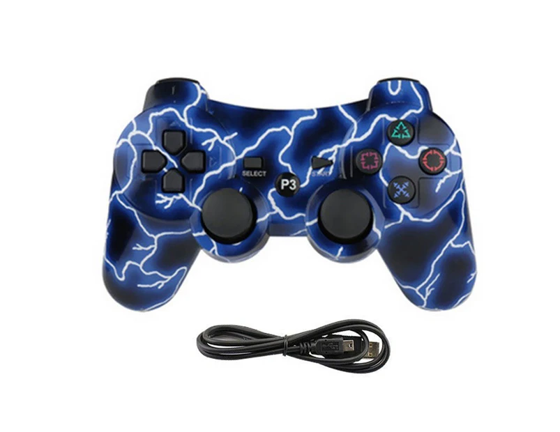 Wireless Bluetooth Game Remote Controller Joystick Joypad For PS3-Blue