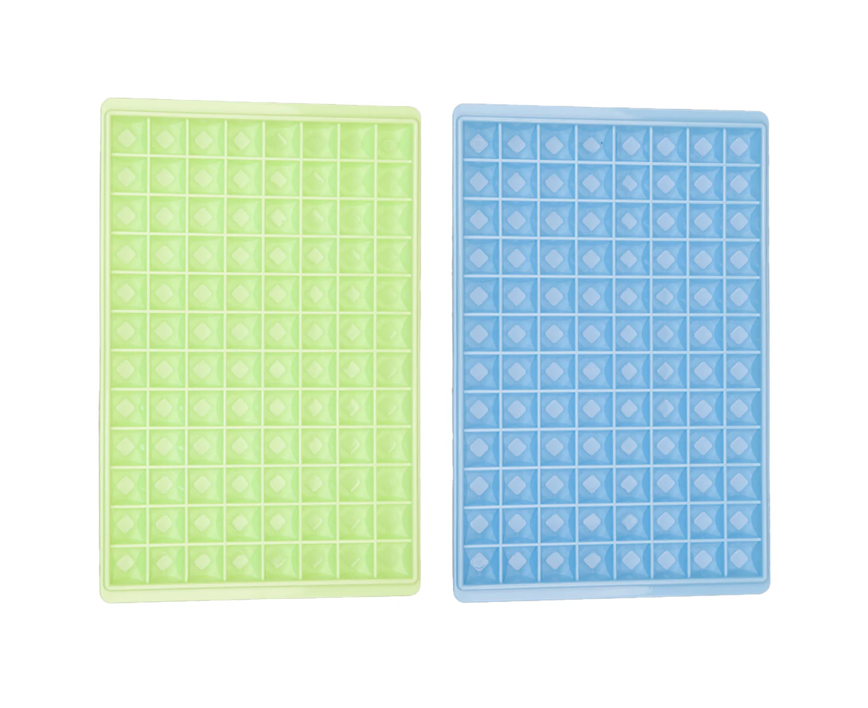 Small  Ice Cube Jello Candy Chocolate Making Silicone Thicker Mold Soap Supplies-Blue + Green