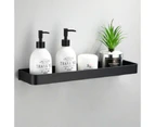 Bathroom Shelf Wall Shelves  Black Bathroom Tissue Rack Corner Shelf Wall Mounted Black Aluminum Alloy Kitchen Storage Holder—40cm towel rail hook