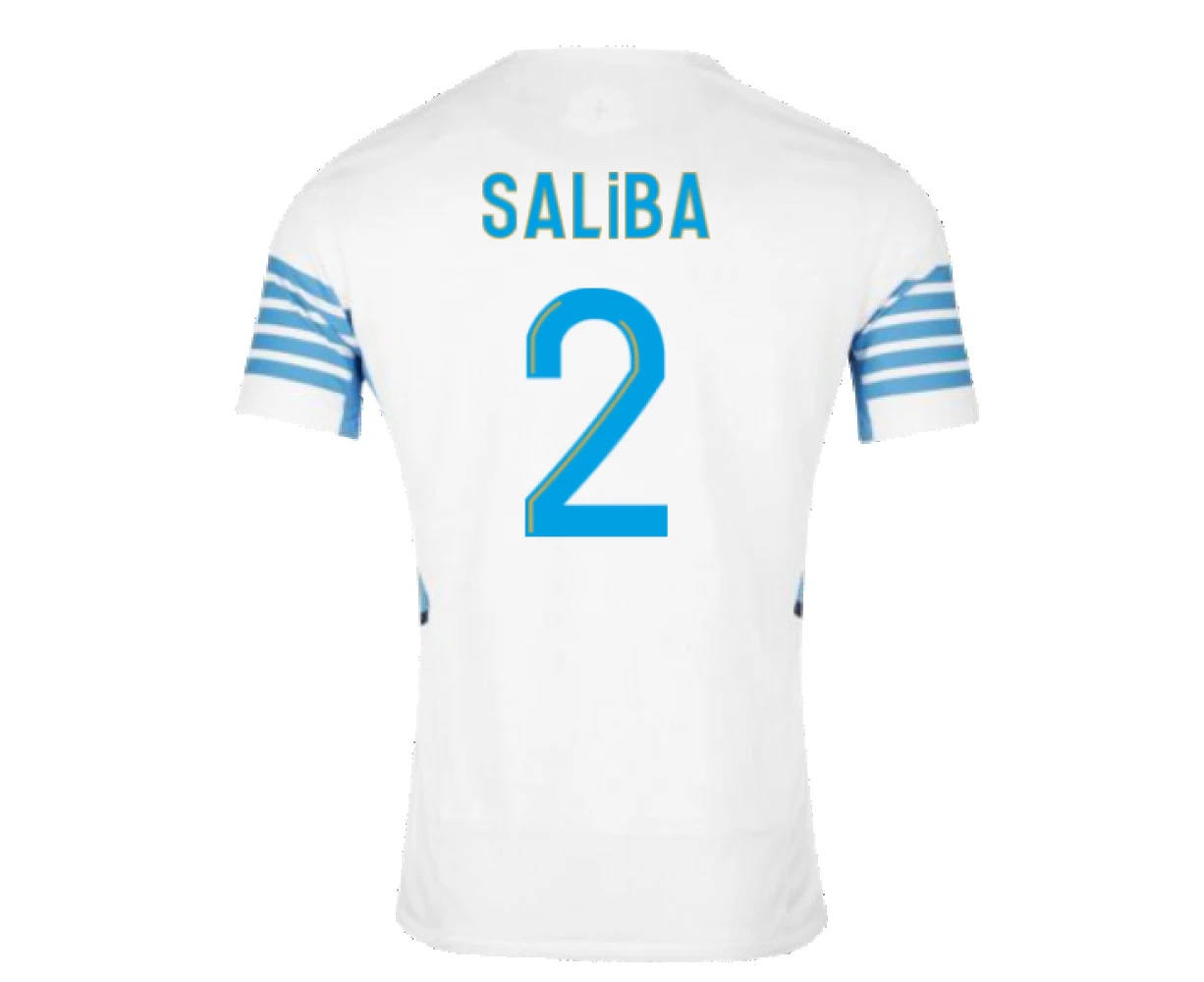 2021-2022 Marseille Authentic Home Shirt (SALIBA 2)