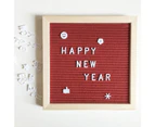 Sunshine Handmade Square Frame Felt 460 Letter Set Message Board with Bracket Home Decor-Red