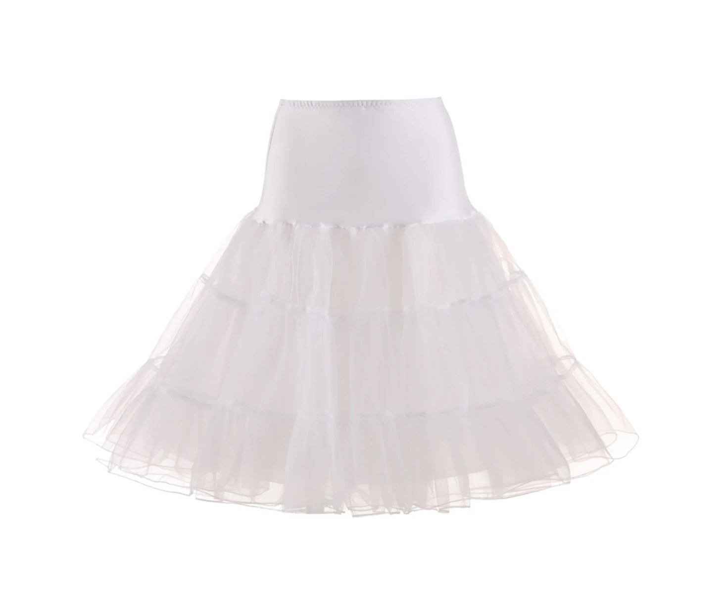 Costume Bay Retro Rockabilly White  Petticoat Burlesque Tulle Tutu Swing Vintage Costume Underskirt