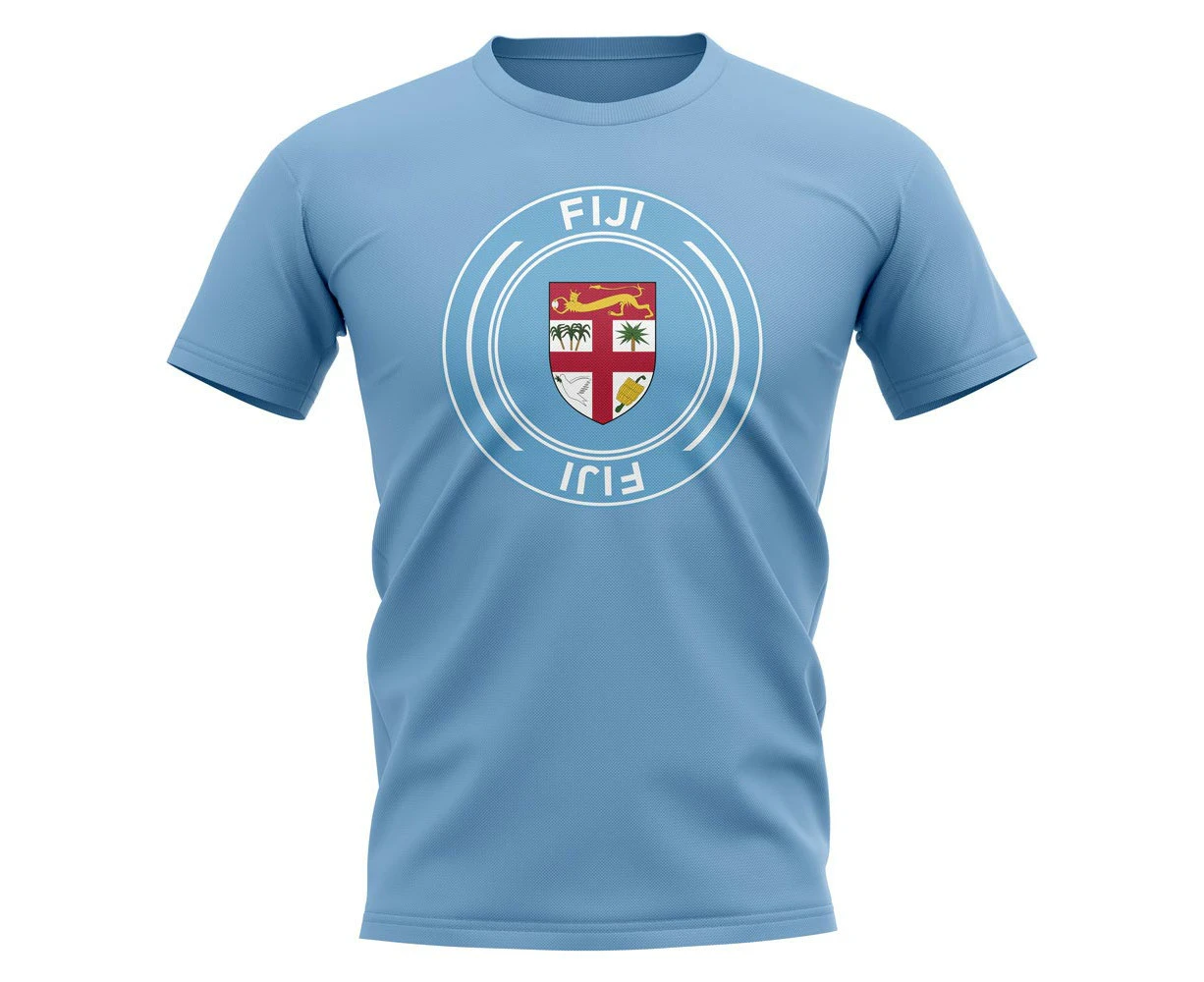 Fiji Football Badge T-Shirt (Sky)