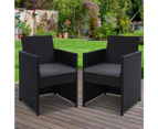 Outdoor Chairs Dining Patio Furniture Lounge Setting Wicker Garden