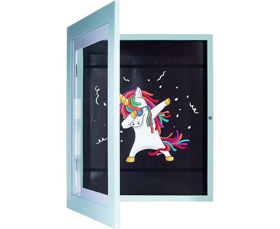 WAIDFU Kids Art Frames, Open Display Picture Frames - blue - Blue