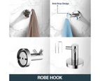 4-piece Bathroom Hardware Set Robe Hook Hand Towel holder hanger Toilet Paper Roll holder Chrome