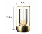 3 Colour Cordless Crystal Table Lamp Touch Control Steeples Dimming - Golden
