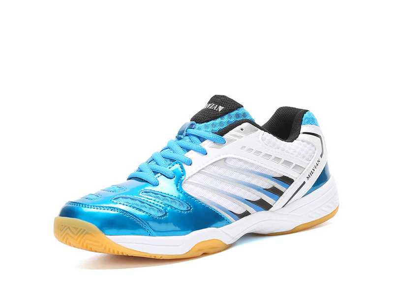 New Composite Rubber + Sole Men'S And Women'S Models Of Men And Women'S Universal Badminton And Tennis Shoes Sports Shoes Blue