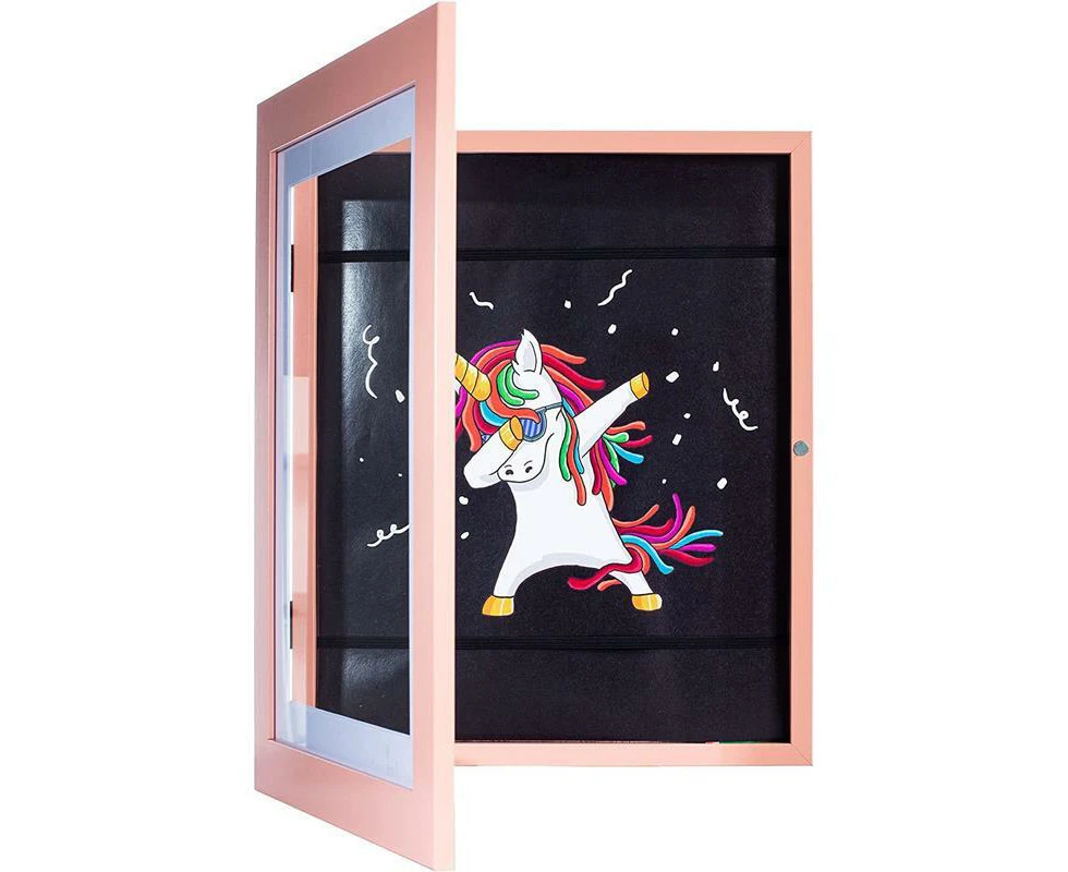 WAIDFU Kids Art Frames, Open Display Picture Frames - pink - Pink