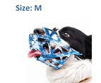 Dog Basket Muzzles, Allows Drinking Panting Feeding, Adjustable Heavy Duty Dog Mouth Guard Stop Biting Barking Chewing M,Blue