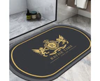 Bath mat carpet, Napa skin super absorbent bath mat Quick drying thin bathroom mat non slip floor mat diatom mud ellipsometry2 40*60