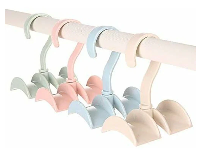 Laundry Drying Rack Clothes Hanger Clothespins Indoor Space Saver Hanging Clothing Organizer Mitten Sock Hangers-White