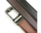 Men's Genuine Leather Ratchet Belt,  for Dress Pant Shirt Casual Golf-black 3