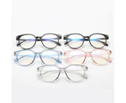 Women Glasses Frame Men Anti Blue Light Eyeglasses Vintage Round Clear Lens Optical Spectacle - Pink