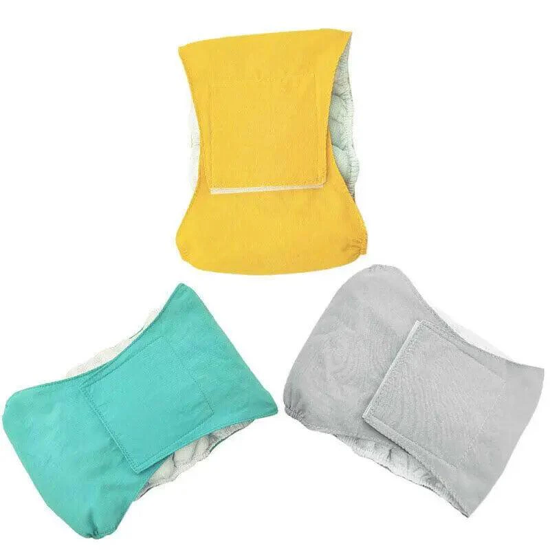 XL Male Dog Puppy Nappy Diaper Belly Wrap Band Sanitary Pants  Underpants - Yellow