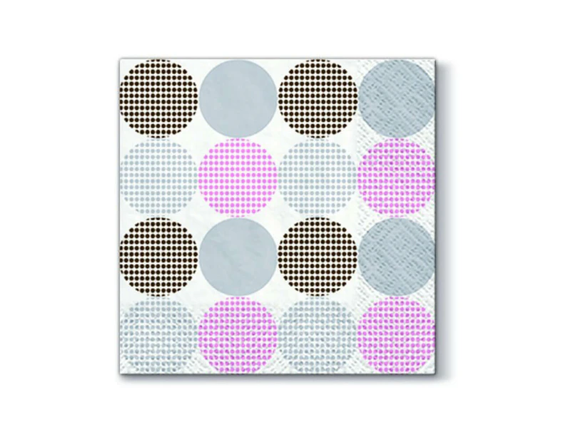 Paw Dots Lunch Napkin 33cm (20pk) - Dotsy Rosa