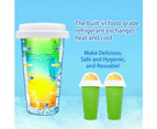 Slushie Maker Cup Quick Frozen Magic Squeeze Smoothies Milkshake Cup Cooling Cup Green