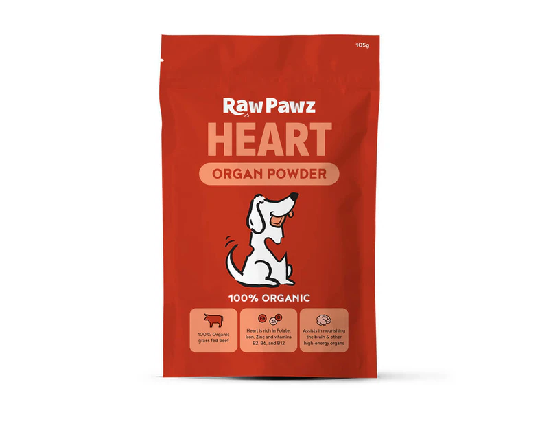 Raw Pawz Grass Fed Beef Heart Powder 105G