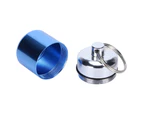 Waterproof Medicine Box Aluminium Alloy Mini Pills Case Holder For Swimming Pool Saunalight Blue