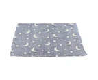 1.5X2M Luminous Blanket Double Side Flannel Star Moon Design Soft Glow In The Dark Blanket Forsdusty Blue