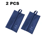 2Pcs Travel Shoe Storage Bag Waterproof Shoes Organizer Holder Blue