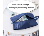 2Pcs Travel Shoe Storage Bag Waterproof Shoes Organizer Holder Blue