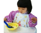 Children Baby Kids Toddler Waterproof Long Sleeve Art Smock Feeding Bib Apron - Pink