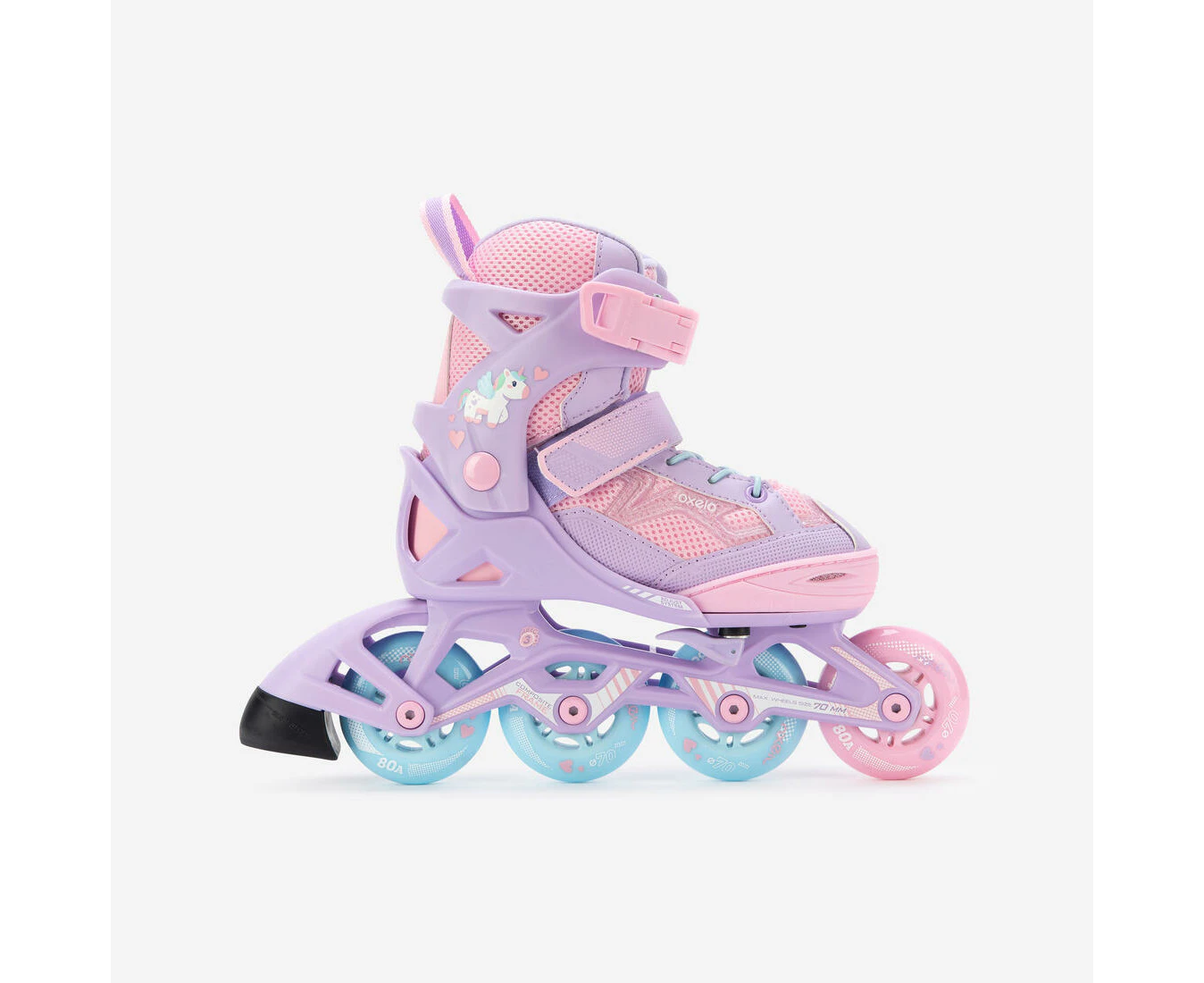 DECATHLON OXELO Kid's Fitness Inline Skate - Fit3 - Pink