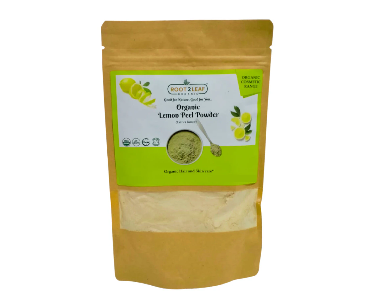 Organic Lemon Peel Powder 250g By Root2Leaf Organic