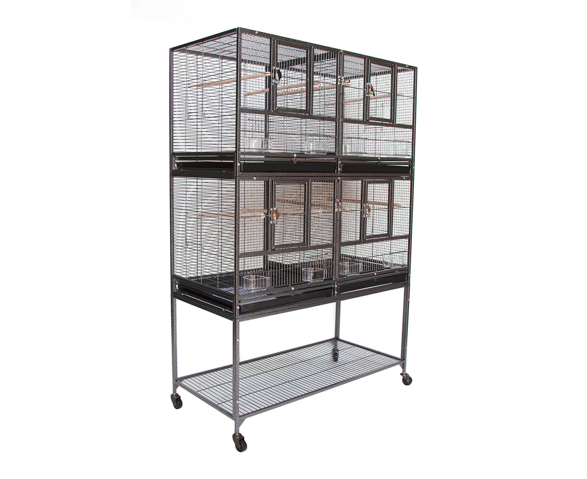 Flyline Double-Double Breeding Bird Cage for Canary Parakeet Cockatiel Lovebird Finch