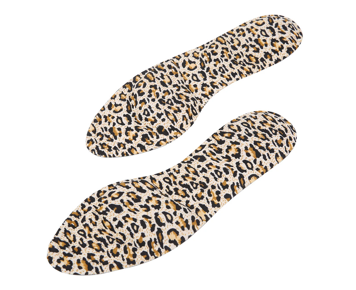 Breathable Massage Sponge Shoes Insole Comfortable Leopard Print Unisex Shoes Cushion