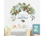 Christmas Window Stickers Merry Christmas Stickers Decoration Christmas Wall Sticker Removable Self Adhesive Christmas PVC Sticker for Bedroom Living Room