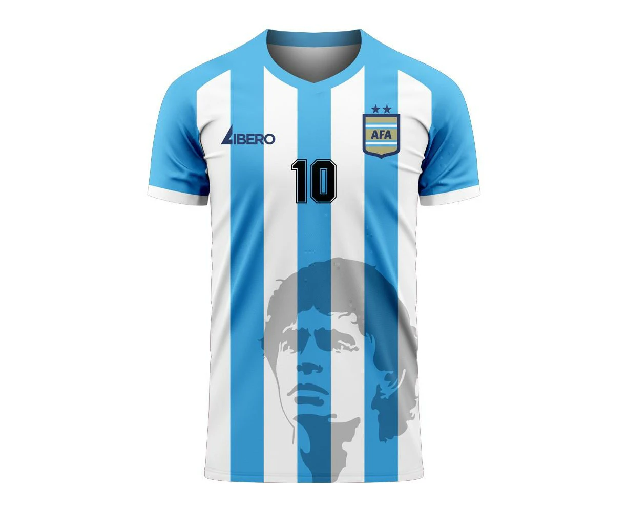 Diego Maradona Argentina Silhouette Concept Shirt - Adult Long Sleeve