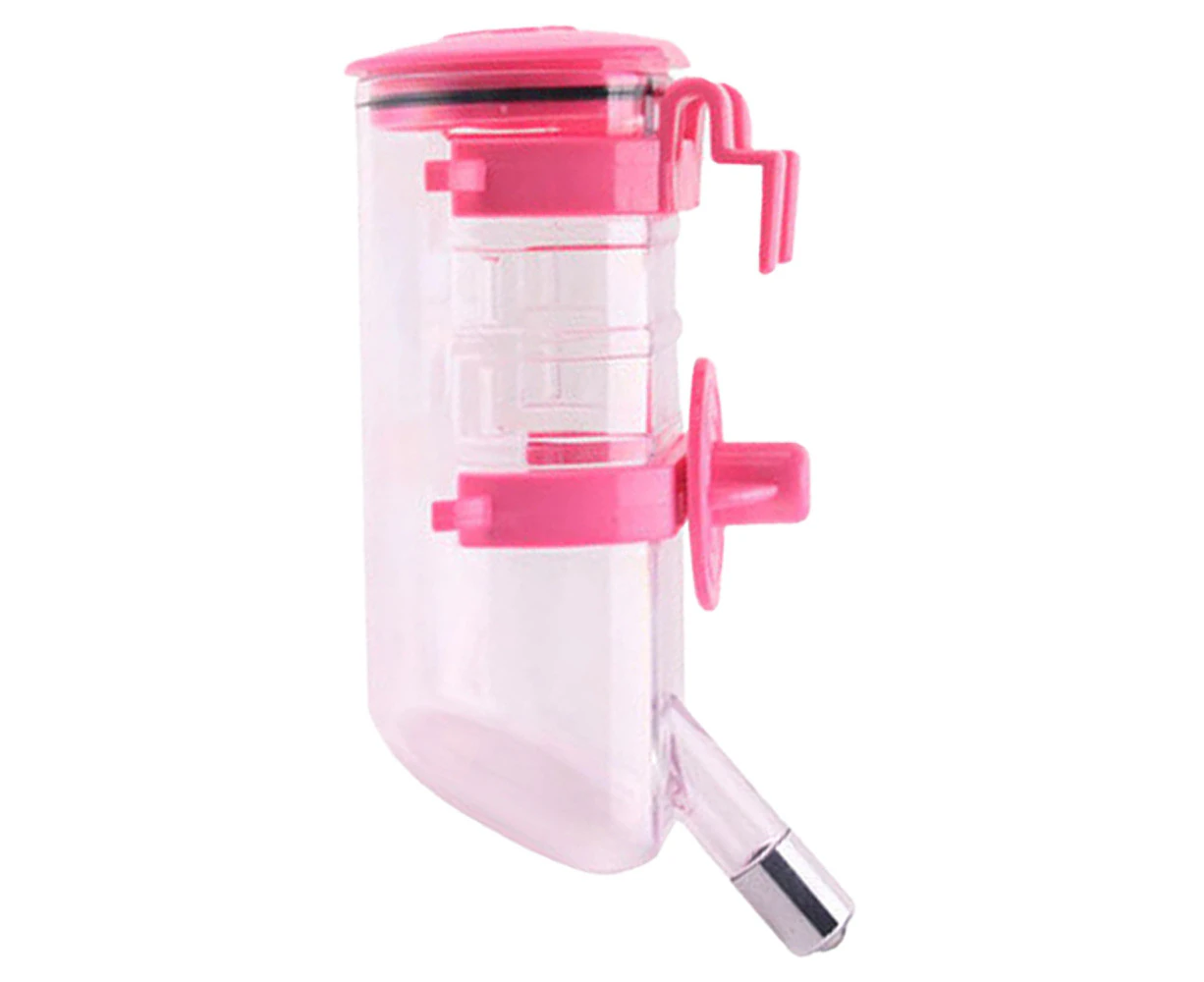 Drip free open top refill feeder hook for cages, crates*pink*350ML**