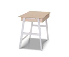 Office Furniture Metal Desk with Drawer - White with Oak Top