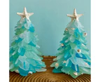 Sea Beach Resin Christmas Tree Starfish Gradient Blue Ocean Theme Desktop Decor