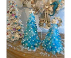 Sea Beach Resin Christmas Tree Starfish Gradient Blue Ocean Theme Desktop Decor