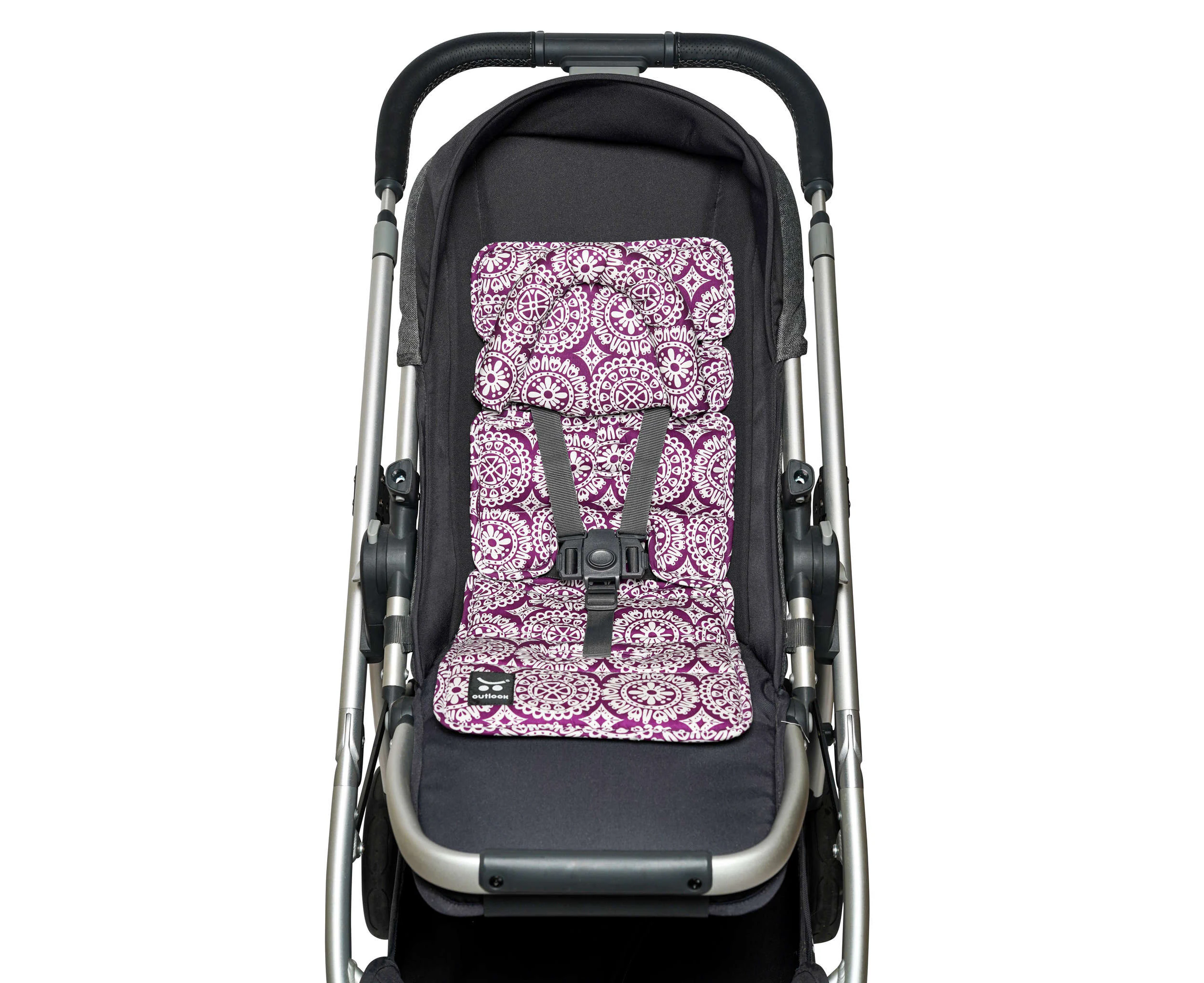 Get Foiled by Outlook Baby Mini Pram Liner with adjustable head support - Purple Mosaic