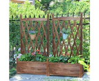 Wood Planter Garden Raised Box w/ High Trellis fr Vine Climbing Vegetable Growth