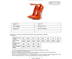 Women's Ankle Strap High Heels Pumps Pointy Toe Stiletto Heel Shoes-orange