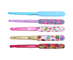 5Pcs Crochet Hooks Ergonomic Design Floral Print Convenient Practical Comfortable Hand Feel Knitting Supplies