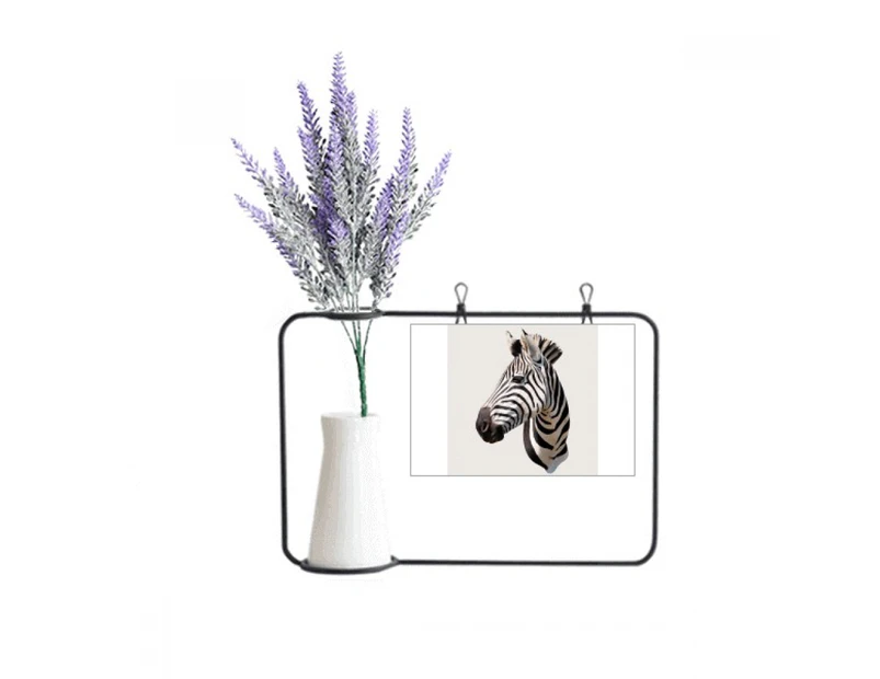 Horse Stripes Black White Africa Artificial Lavender Flower Vase Bottle Card