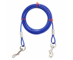 Anti Bite Tie Out Cable Pet Leash - Blue