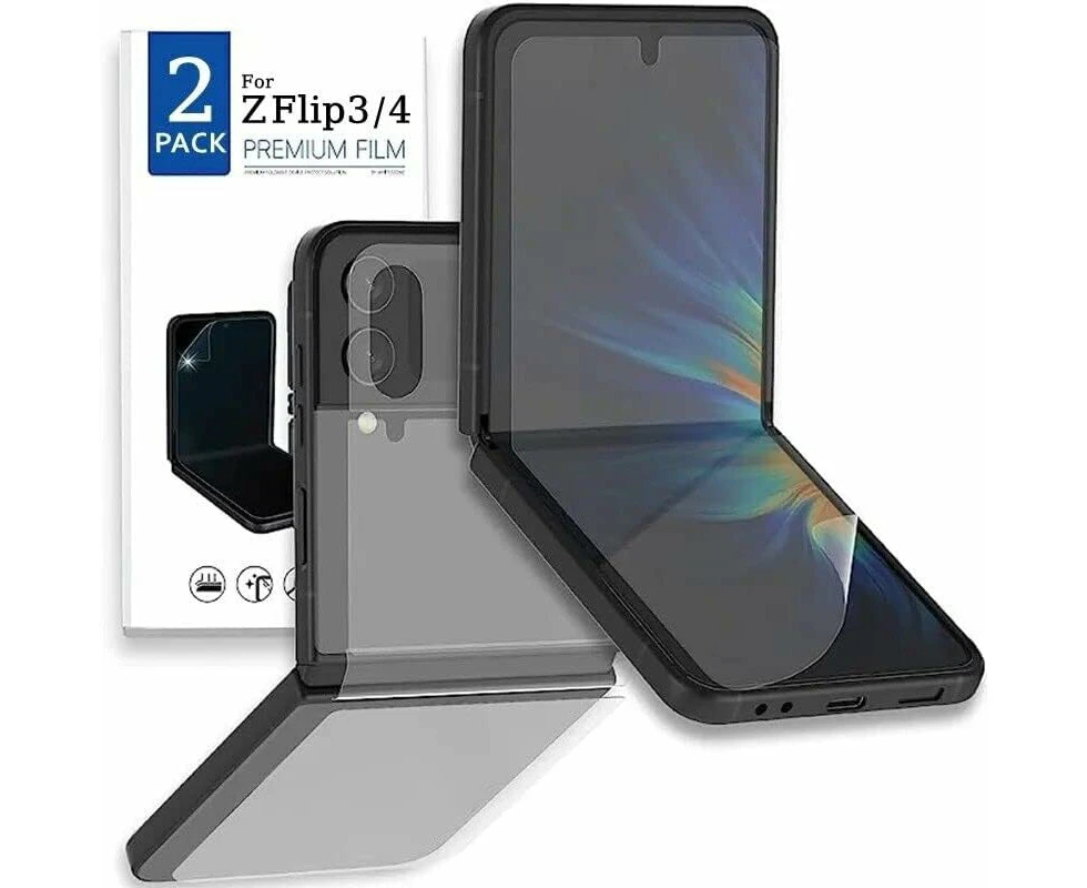 For Samsung Galaxy Z Flip 4 5G Front Screen + Back Screen Hydrogel Flexible Plus Camera Lens  Full Coverage-[3in1 for Z Flip 4]