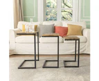 Set of 3 Industrial Style Nesting Side Tables